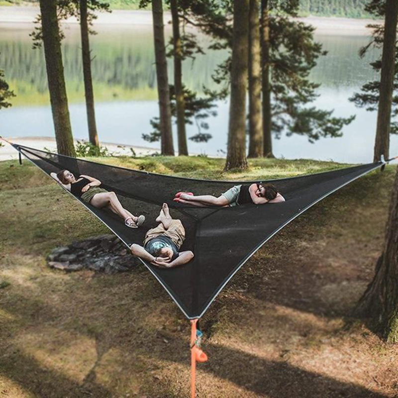 Outdoor Triangle Hammock Anti-rollover Park Camping Equipment Ultra-light Field Hammock