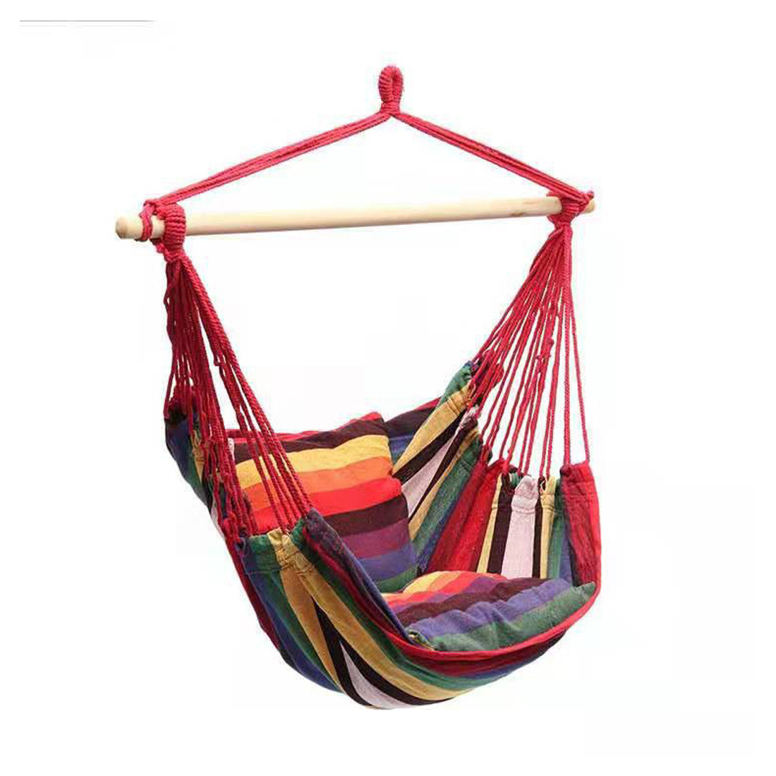 Outdoor Hammock Swing Thicken Chair Hanging Swing Chair Portable Relaxation Canvas Swing Travel Camping Lazy Chair