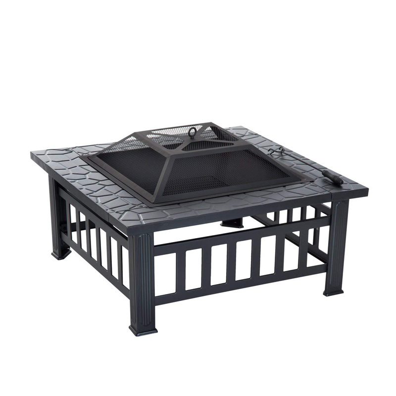 Outdoor Heating Multifunctional Fire Pit BBQ Table Metal Firepit Stove Patio Garden Fireplace For Camping