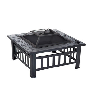 Outdoor Heating Multifunctional Fire Pit BBQ Table Metal Firepit Stove Patio Garden Fireplace For Camping