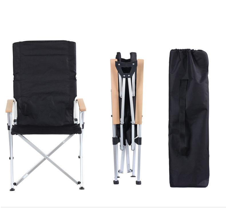 Outside Recreational Camping Recliner With Adjustable Back Lifting Chair Convenient Fishing Break Aluminum Alloy Folding Chair