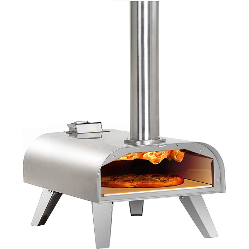 CR Outdoor Portable Mini High Quality Pellet Wood Fired Pizza Ovens In Stainless Steel Material