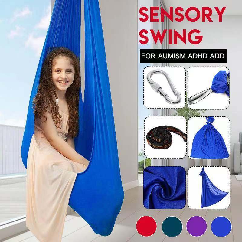 Children Hammock Indoor And Outdoor Swing Yoga Hammock Multi Colorful Double Cloth