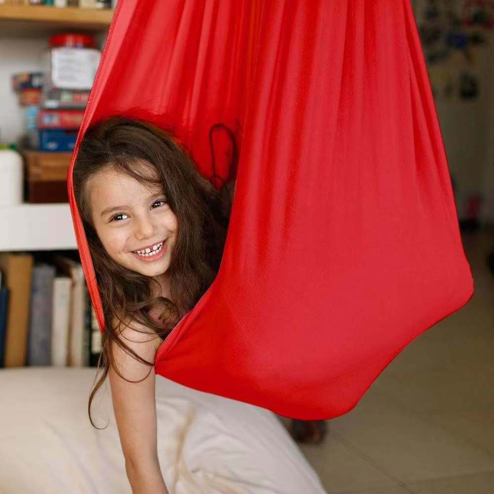 Children Hammock Indoor And Outdoor Swing Yoga Hammock Multi Colorful Double Cloth