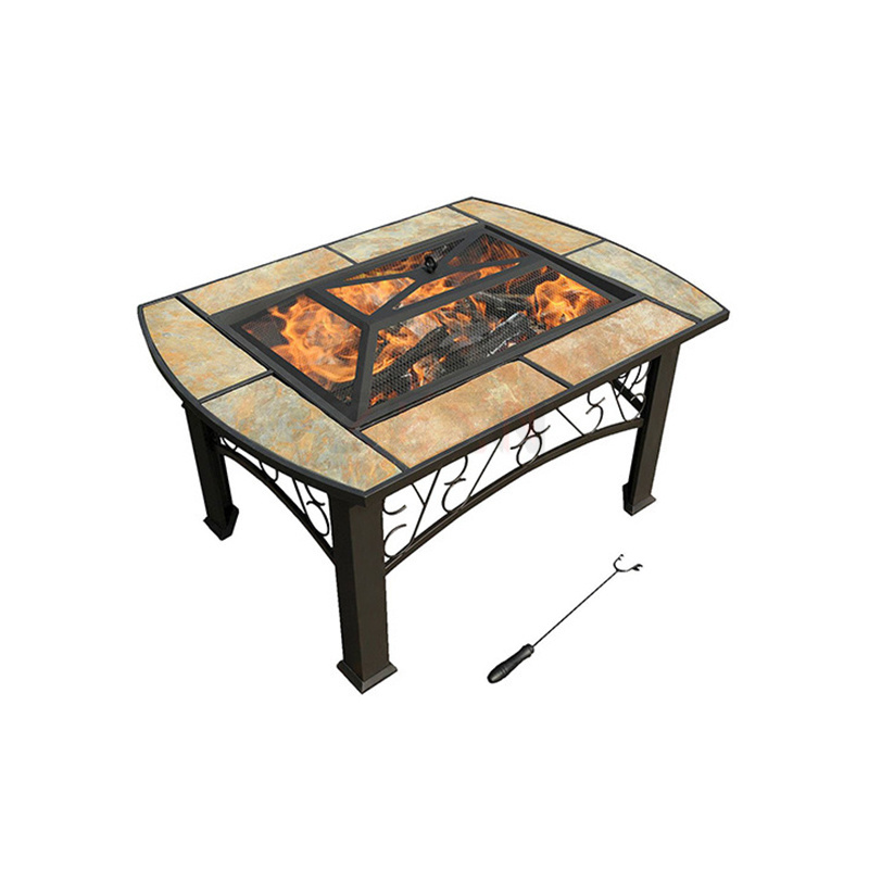 Sejr 36 Inch Round Big Orange Wood Burning Fire Pit Outdoor Patio Backyard Deep Bowl Outside Garden