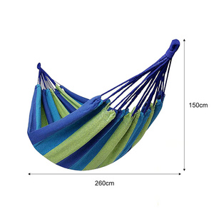 Home Indoor Large Hammock Thicken Widened Foldable Portable Garden Stripe Canvas Hammock Sleeping Without Stand