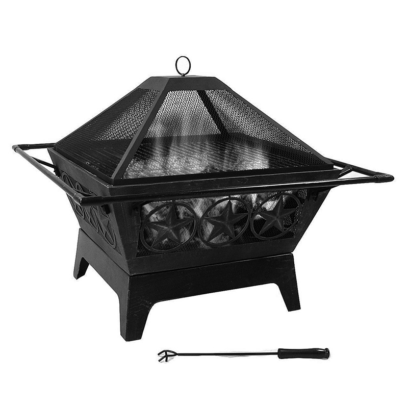 Outdoor Patio Heater Fireplace Table Portable Wood Burning Stove Camping Fire Bowl BBQ Grill Fire Pit