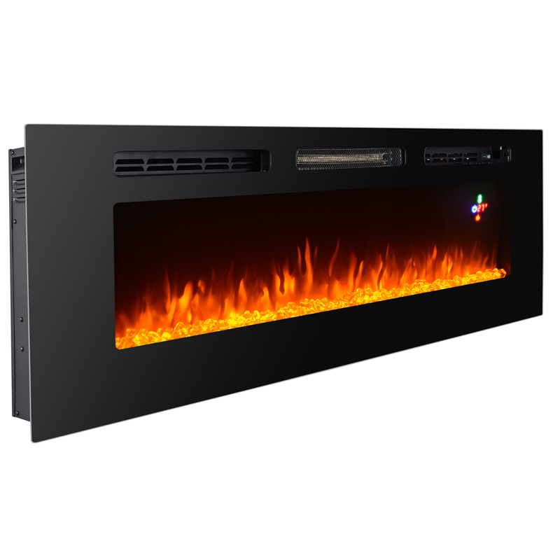 Super Large decor flame Wall mounted recessed modern electric fireplace for sale