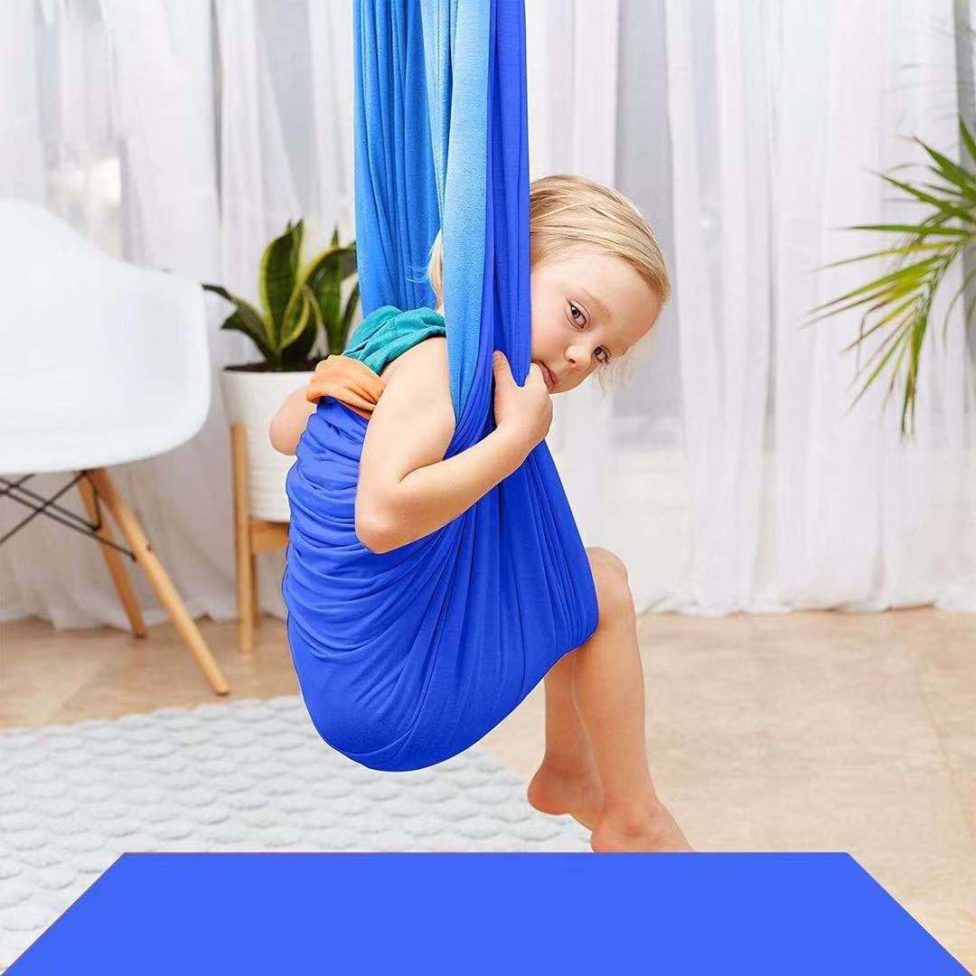 Children Hammock Indoor And Outdoor Swing Yoga Hammock Multi Colorful Double Cloth