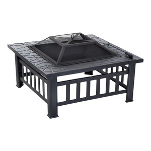 Northland Outdoors Wood Burning Fire Pit Backyard with Cooking BBQ Grill Black