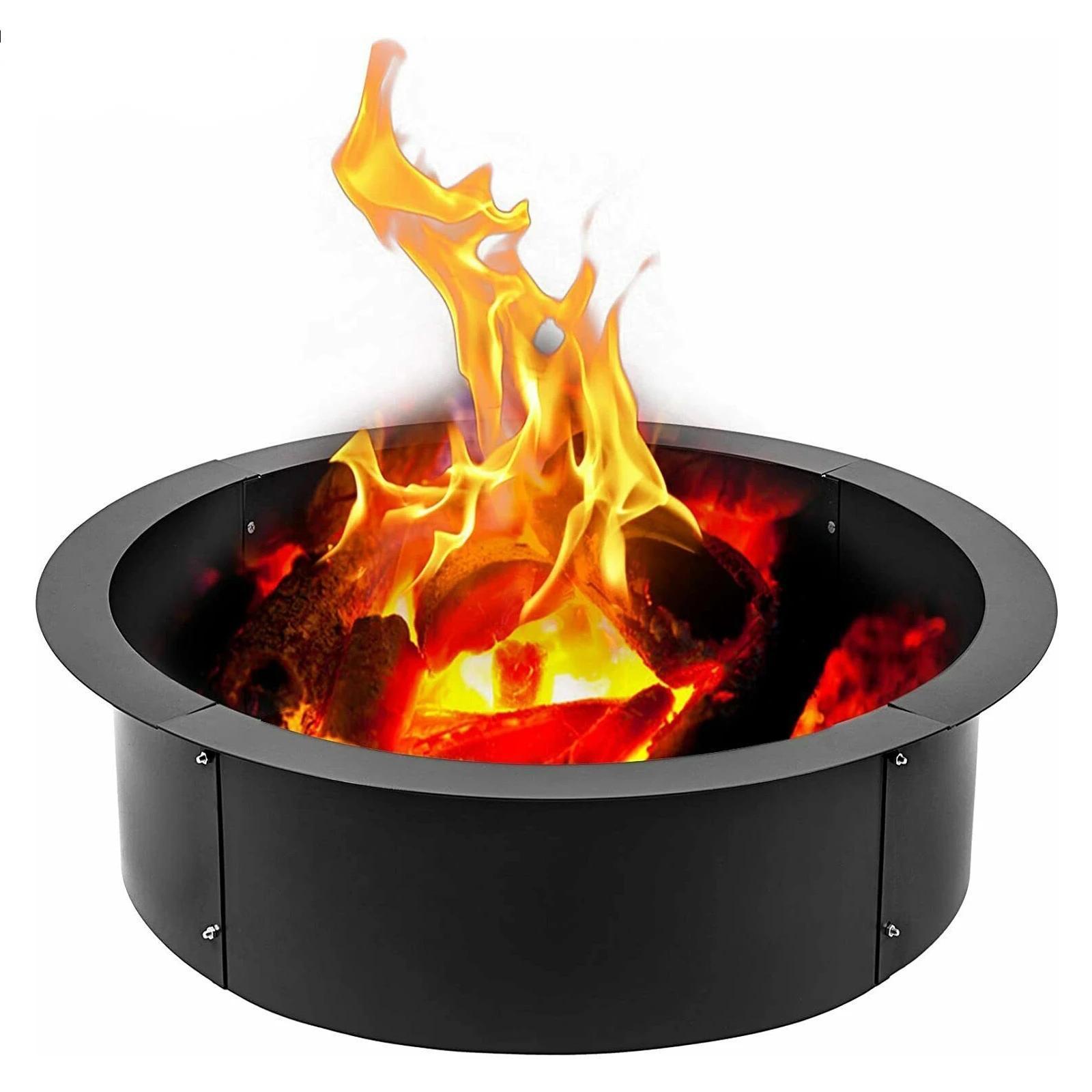 Fire Pit Ring Liner Easy to Assemble Install Steel Outside Diameter 36