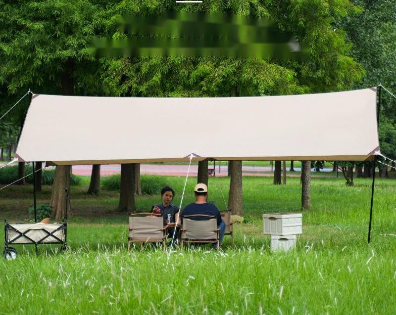 Tent Outdoor Camping Shade Sunscreen Silver Coated Picnic Square Large Curtain Rainproof Pergola Supplies Equipment