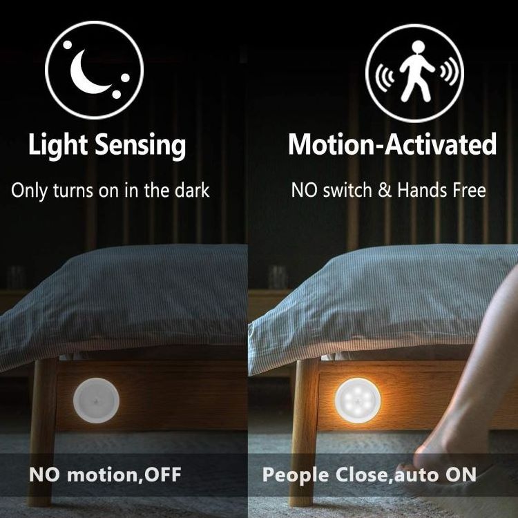 Hot Sale Rechargeable Wireless Body Induction Small Lamp Motion Sensor Night Light For Kid Room Stairs