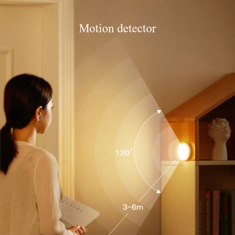 Cordless Pir Motion Sensor Lamp Indoor Wall Light Automatic Detector Lamp Wireless Sensor LED Night Light