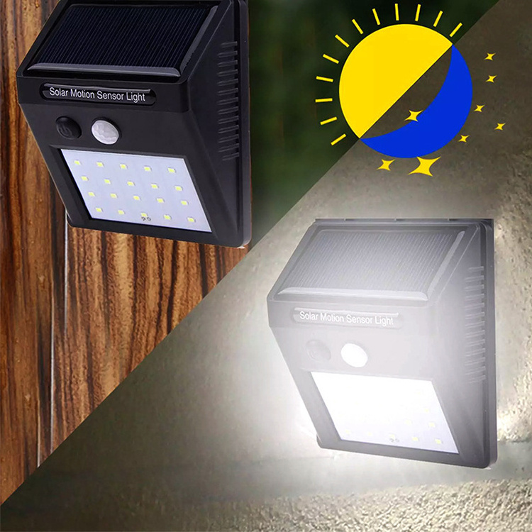 IP65 Waterproof PIR Solar Power Wall Lamp LED Garden Lights Solar Motion Sensor Light Outdoor For Garden Fence Patio Garage