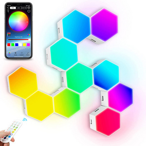 16 Million Colors DIY Geometry Splicing Hexagon Light Rgbic APP Control Cool Music Sync LED Gaming Light Smart Wall Lamp