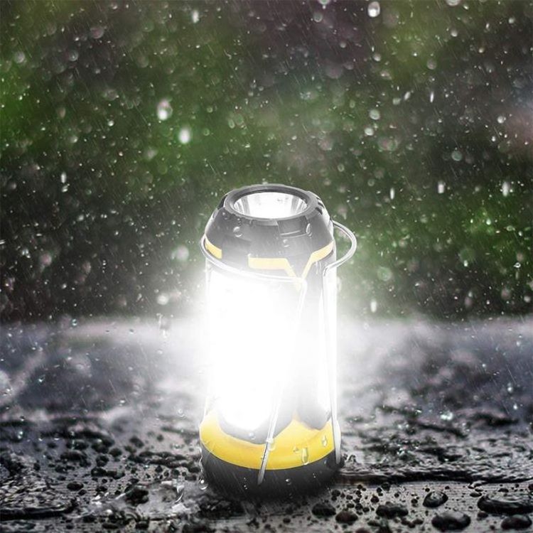 3 IN 1 LED Portable Camping Lamps Folded Lantern Emergency Flashlight Tent Light Camping For Hurricane Hiking Survival