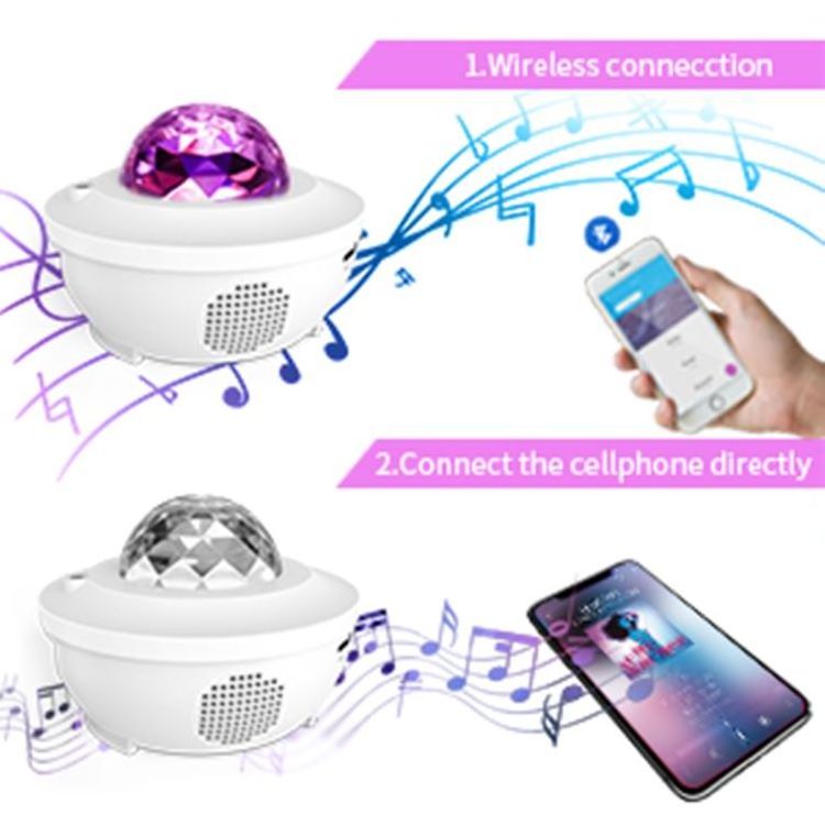 Hot Sale Remote Control  Music Wireless Speaker Star Lights Decorative Light Galaxy Projector Lamp Star Projector