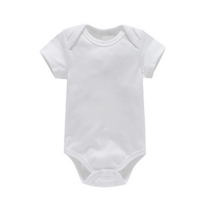 Factory  plain white baby onesie baby clothes romper white Cotton clothing manufacturers china