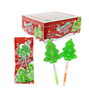 Christmas best-selling Christmas tree shape hard glow stick lollipop