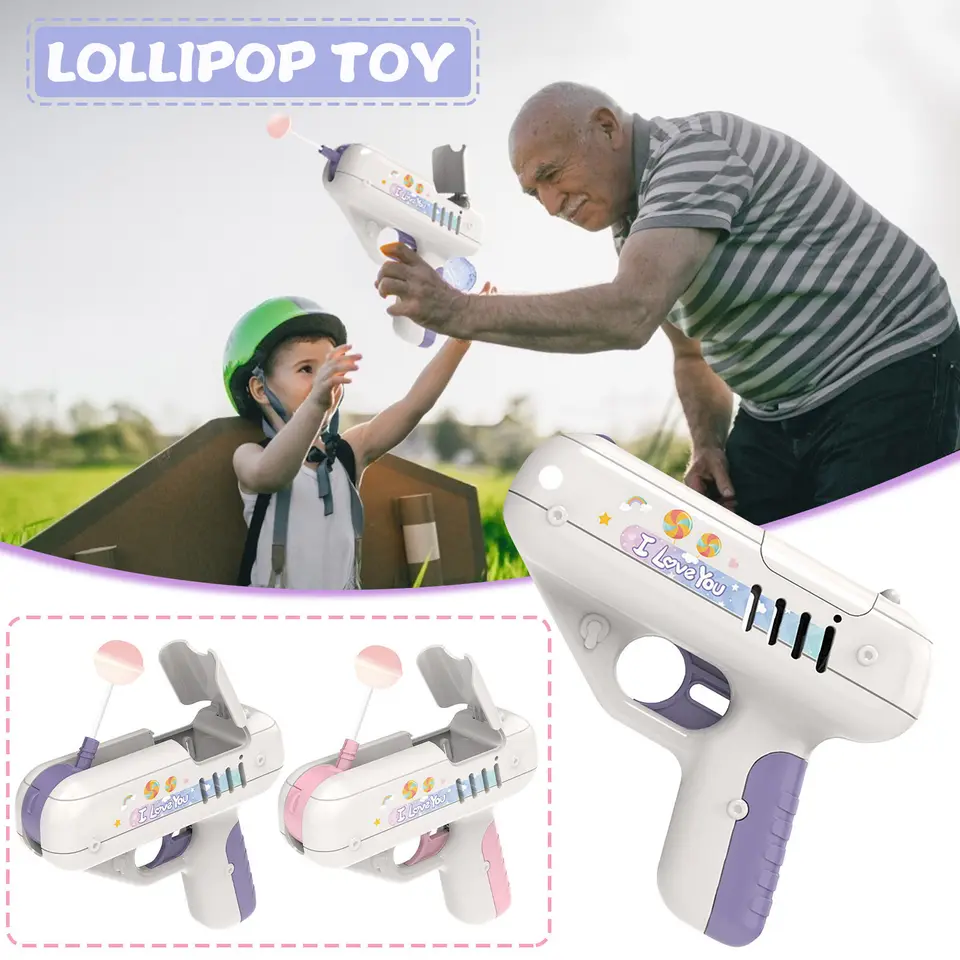 candy for children wholesale private label bulk Sounds with lights toys gun lollipop candy toy