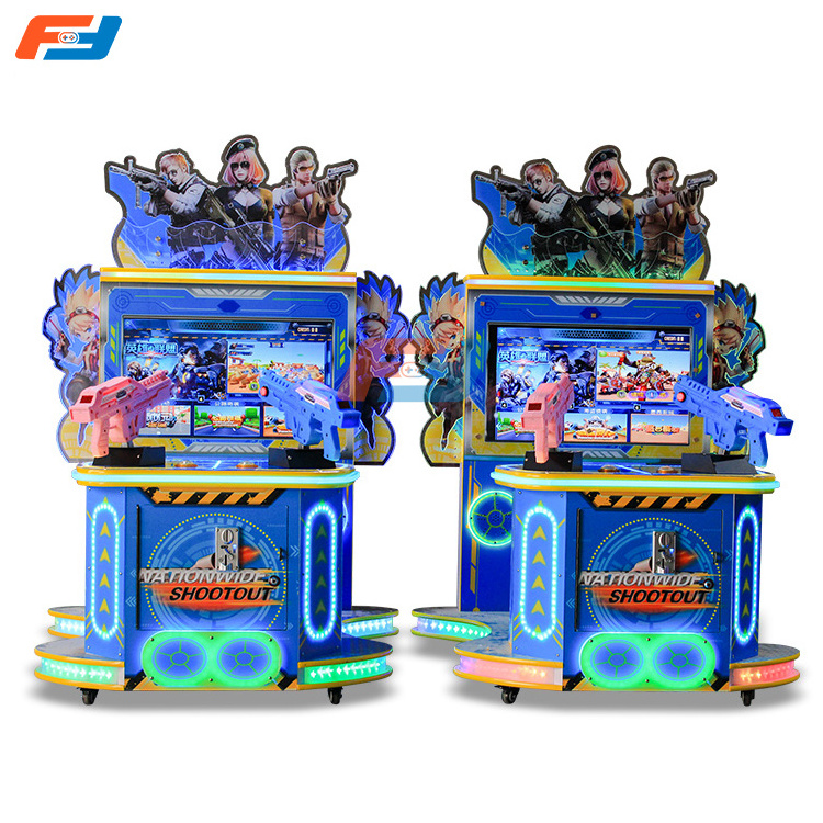 32 Inch Kids Alien Gun Shooting Video Arcade Simulator Coin Operated Game Machine For Amusement Park