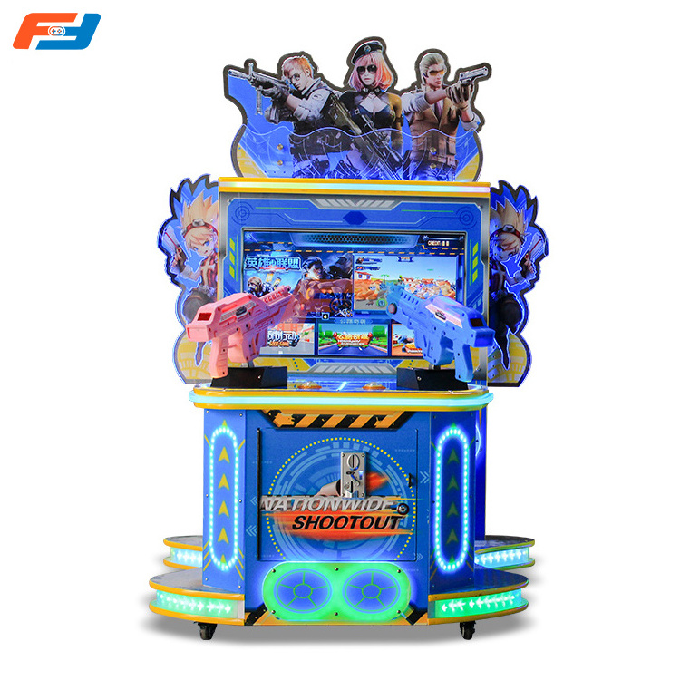 32 Inch Kids Alien Gun Shooting Video Arcade Simulator Coin Operated Game Machine For Amusement Park