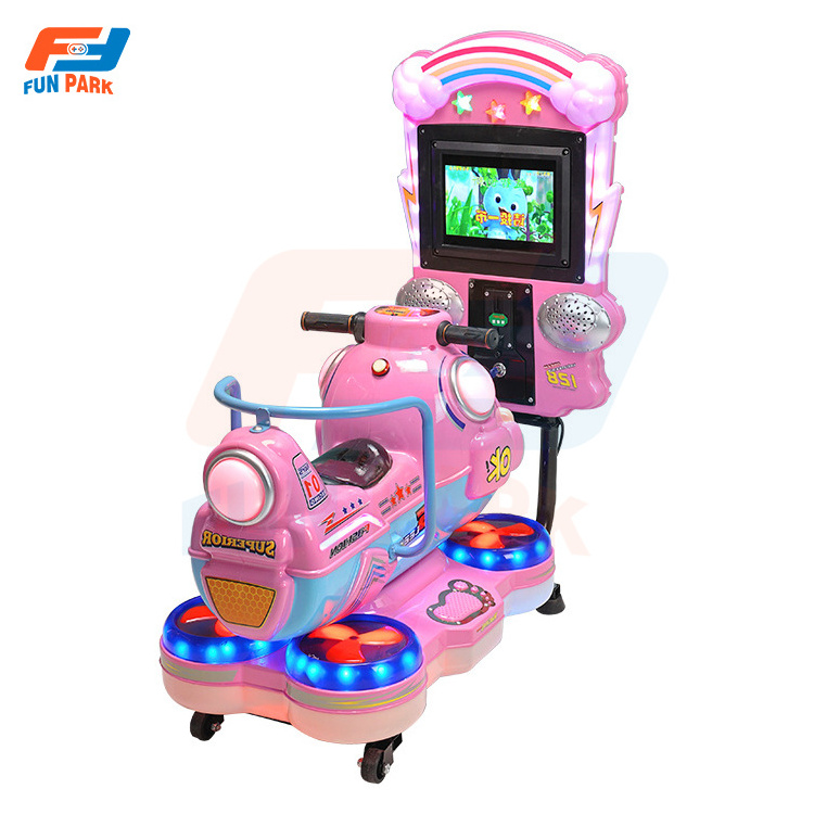 Amusement Park Coin Operated Kiddie Rides Ridding Car Swing Moto Video Games Machine For Shopping Mall