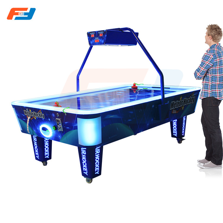 Two Players Interactive Indoor Meteor Air Hockey Game Coin Operated Arcade Hockey Games Machines For Shopping Mall