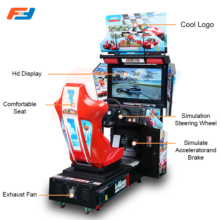 Factory Sale Car Racing Arcade Game Machine Coin Operated Video Games Machine For 4K HD