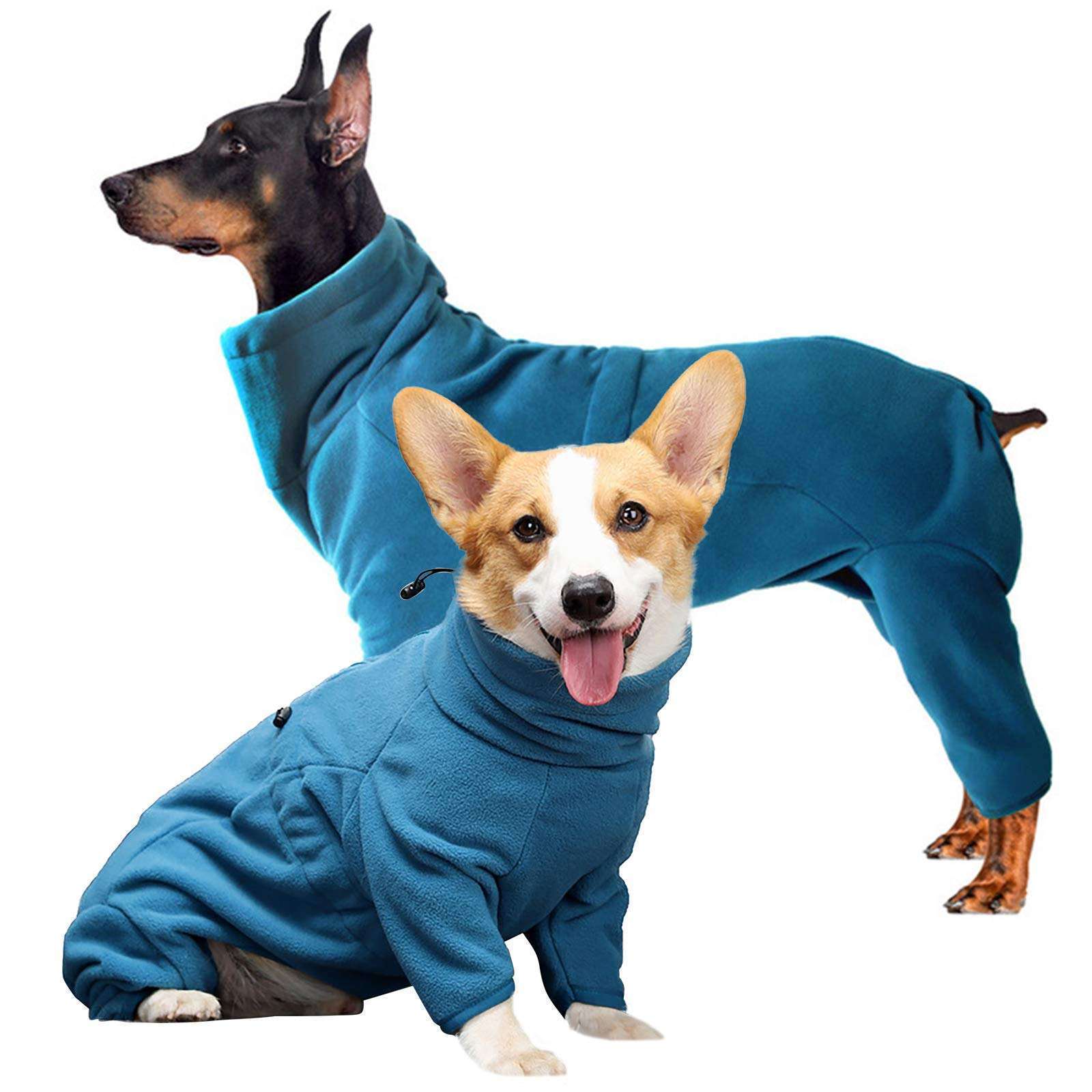 Pet Windproof Warm Cold Weather Jacket Dog Winter Coat Soft Fleece Pullover PajamasVest Cozy Apparel For Dogs Walking Hiking