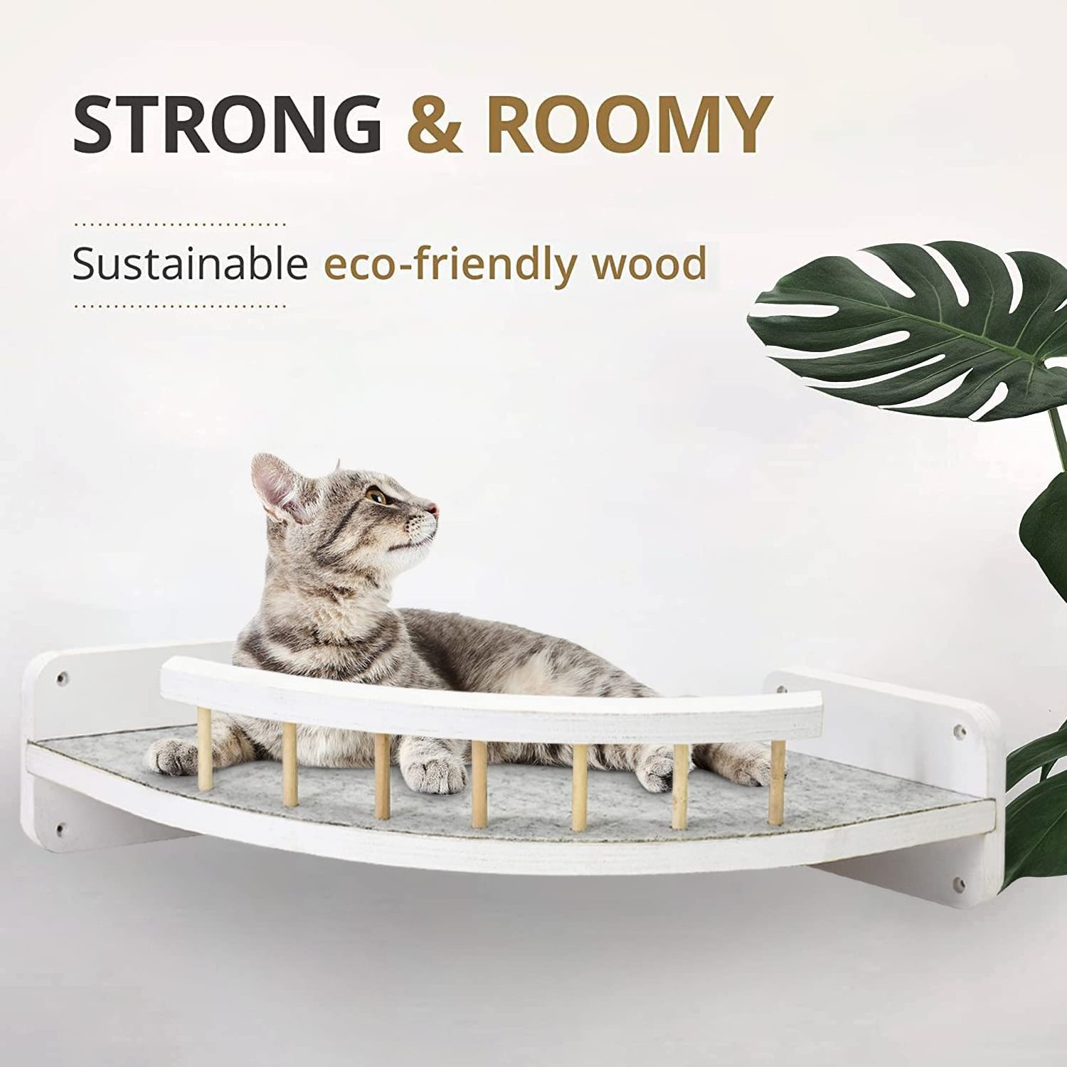 Cat Hammock Cat Wall Shelves and Perches Furniture Cat Climbing Shelf Scratching Post for Indoor With Plush