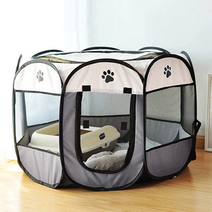 Portable Dog Playpen Foldable Pet Exercise Pen Tents Dog House Playground for Puppy Dog Cat Indoor Outdoor Travel Camping Use