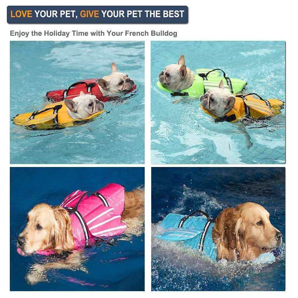 Wings Design Flotation Preserver Swimsuit French Bulldog Life Jacket Pet Life Vest with dog clothes luxury apparel