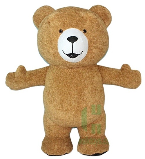 Fat brown bear mascot costume inflatable plush teddy bear costume 3m bear cosplay dress for sale