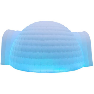 Outdoor Inflatable Igloo Dome Tent Inflatable Marquee LED Light Tent for Party Wedding Show Event and Exhibition (Two Doors)