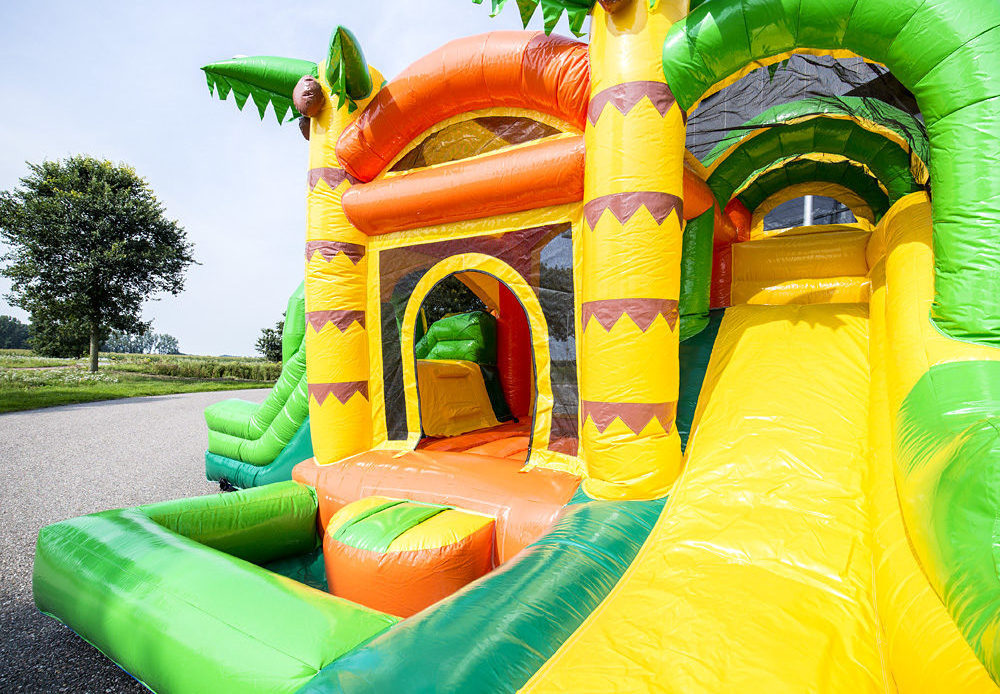 Jumpy fun jungle Giant Inflatable Bouncer Water Slide with Pool Outdoor Land Water Park Bouncy Castle for kids