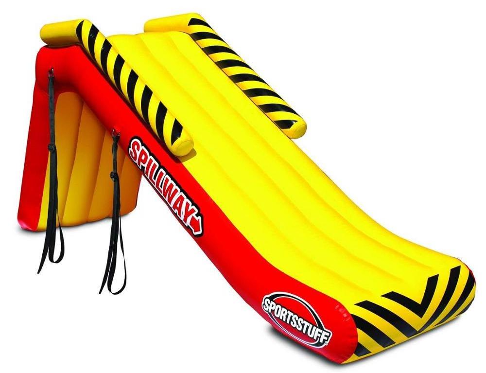 Factory price inflatable Pontoon Boat water slide for sale, wholesale inflatable water slide for cruise ship