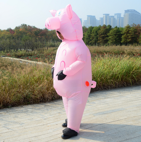 Pink pig cute performance inflatable costumes funny activity atmosphere for party