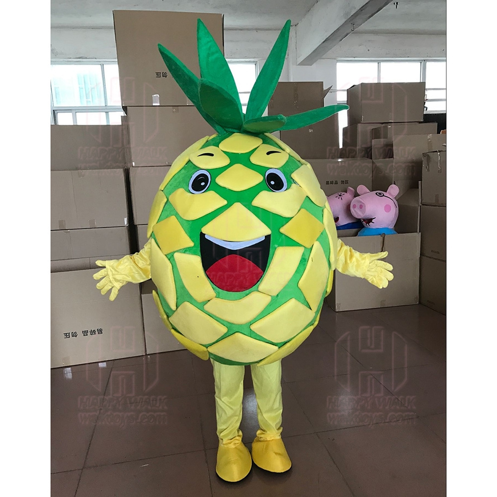 Customized Cosplay High quality plush vegetable fruit egg plant grape pineapple mascot costume for walking