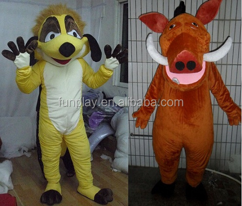 HI factory price wholesale timon & pumba professional mascot costumes for sale