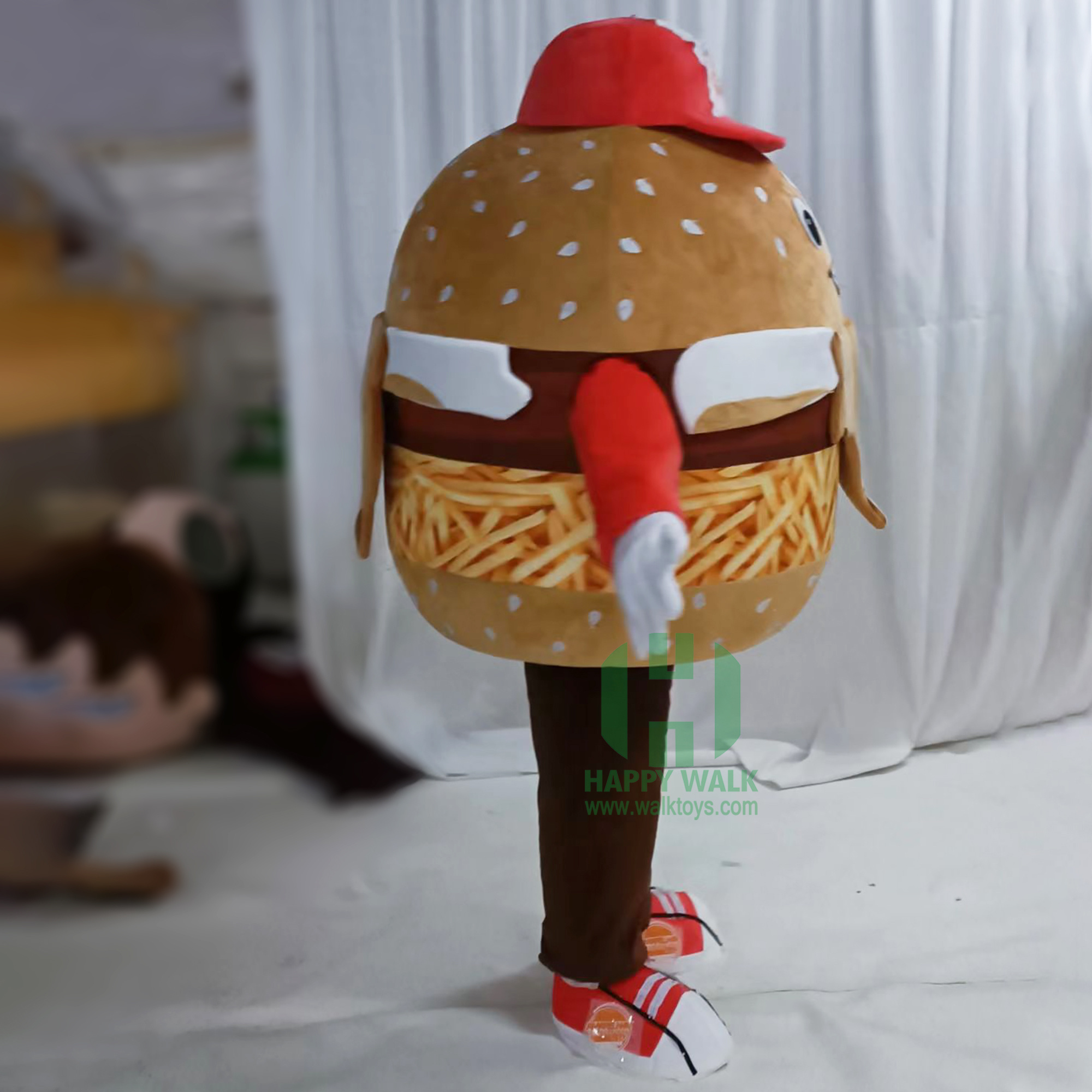 Appealing food mascot costumes new-style hamburger mascot costume shop propaganda commercial custom food mascot costumes