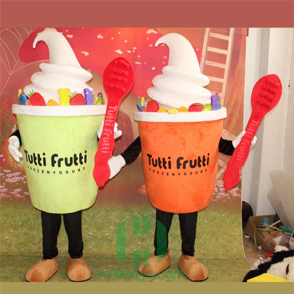 Happy Island Advertising Snow Cone Mascot Costume Ice Cream Costume for Adults Plush Cheap Mascot Costume for Events