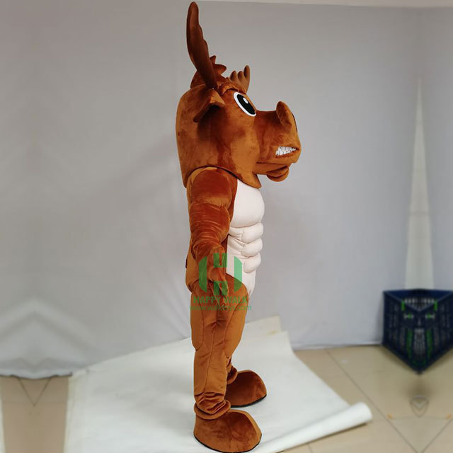 Custom Advertising muscle moose character mascot costume for adult