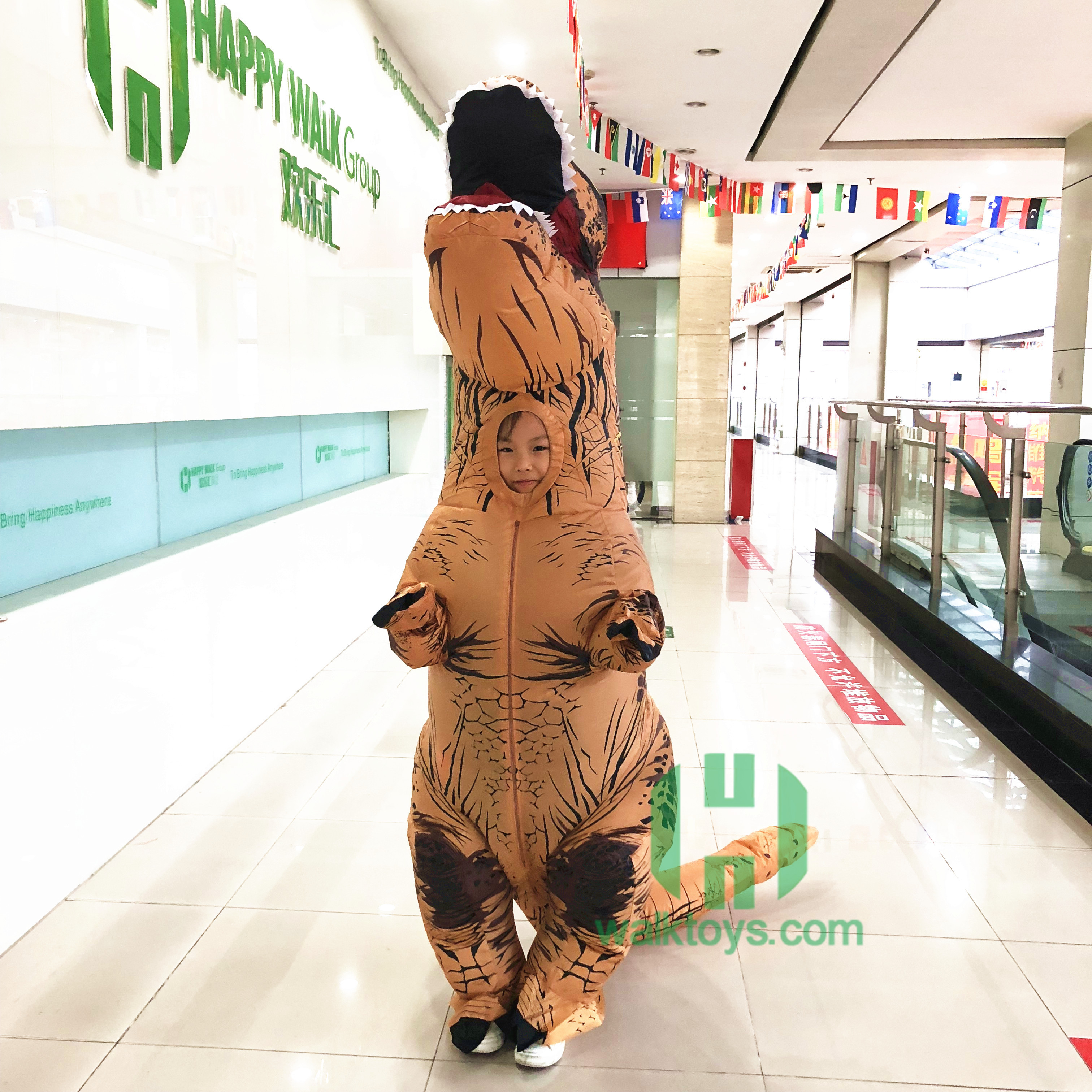 Cheap adult and kid t rex inflatable dinosaur costume blow up dinosaur halloween costumes