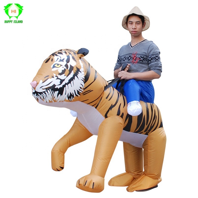 Funny drama stage cosplay orange adult tiger Inflatable costume