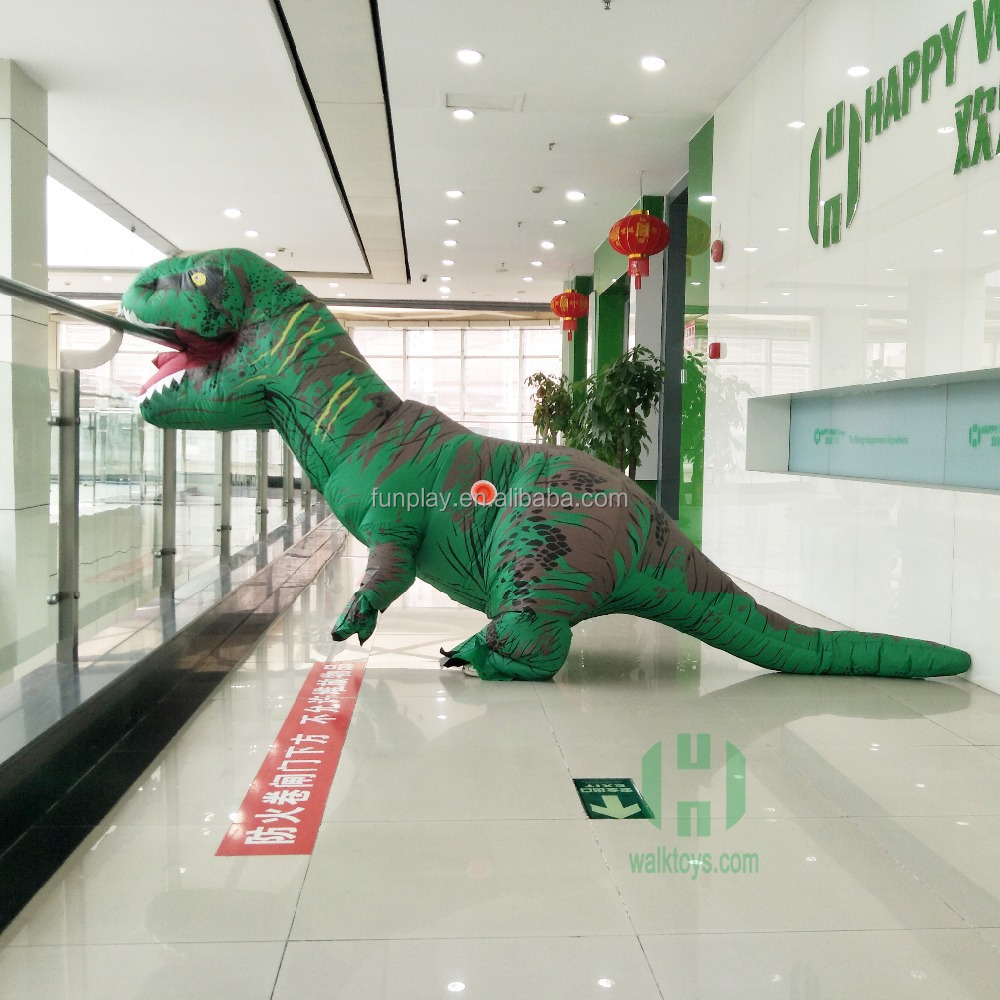 New! HI EN71 certification inflatable costume Polyester costumes inflatable dinosaur mascot costume for adults