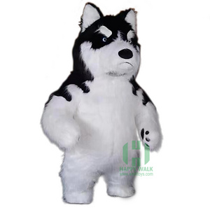 Hot Sale Carton Mascot Costume Shrimp Husky Cosplay Party Fancy Dress Halloween Inflatable Dog Mascot Costume for adult