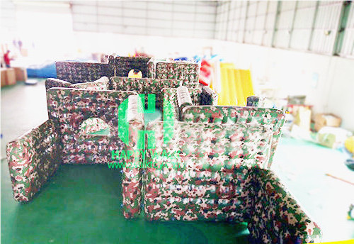 High quality inflatable paintball arena wholesale, outdoor inflatable paintball bunker set for sale