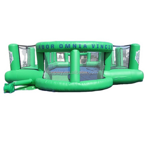 Customized PVC Outdoor Inflatable Football Field Inflatable Interactive  Football Field Goal Out Door inflatable football field